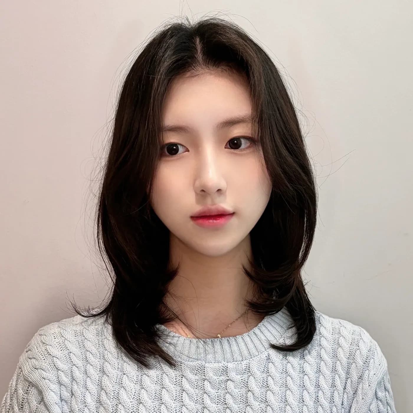 Shoulder-length C-curl blowout · RARIEN Gangnam