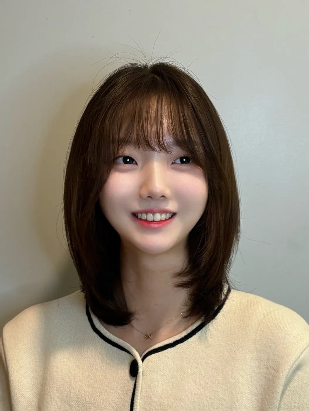 Light brown medium cut with bangs · RARIEN Gangnam